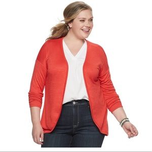 🌻 3/25 🌻 Plus Size Red EVRI Open Front Cardigan